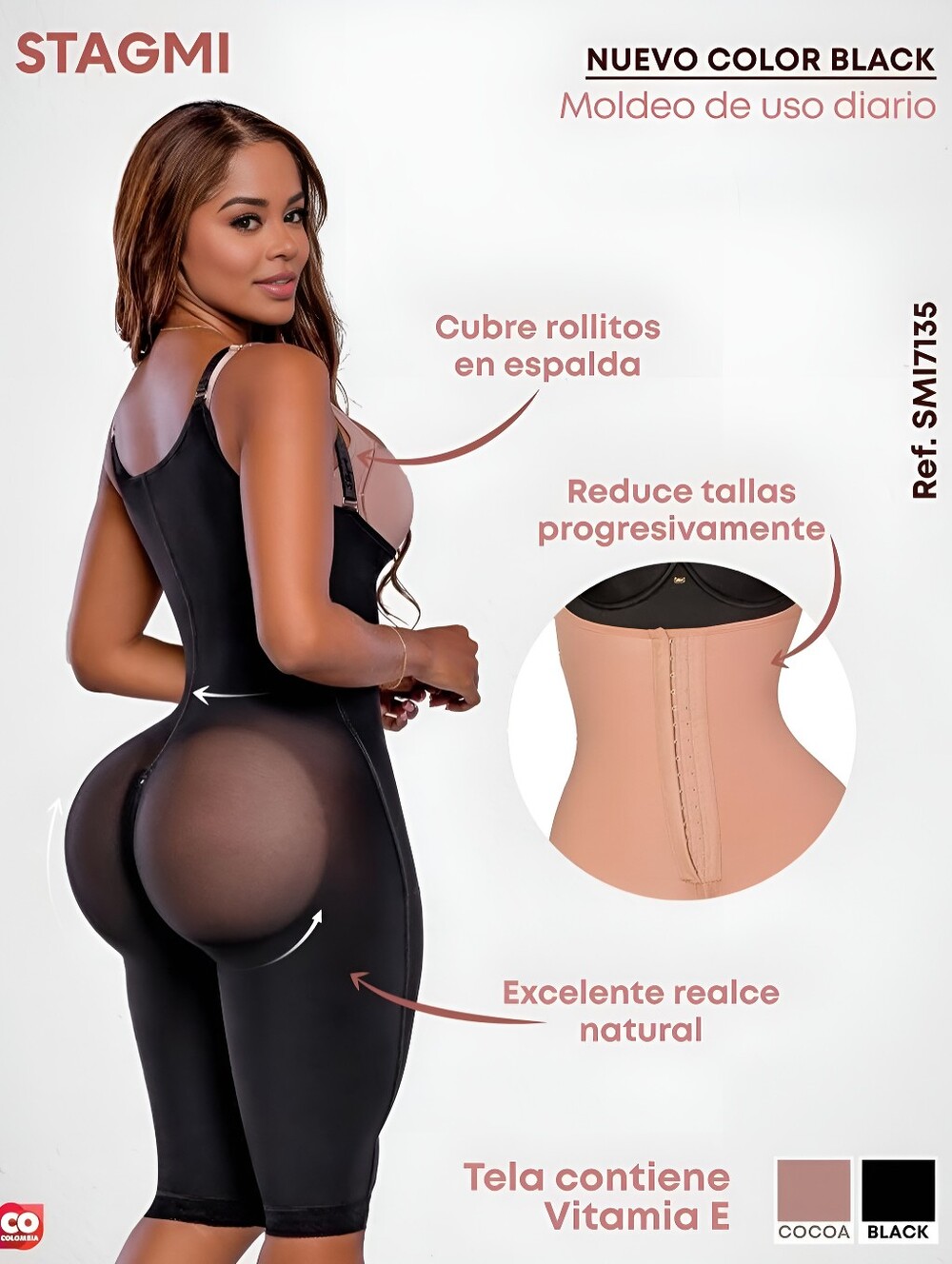 XL Nueva Faja Ultra Invisible Girdle Shaper SMI7135 La Audaz Bold Black New $150